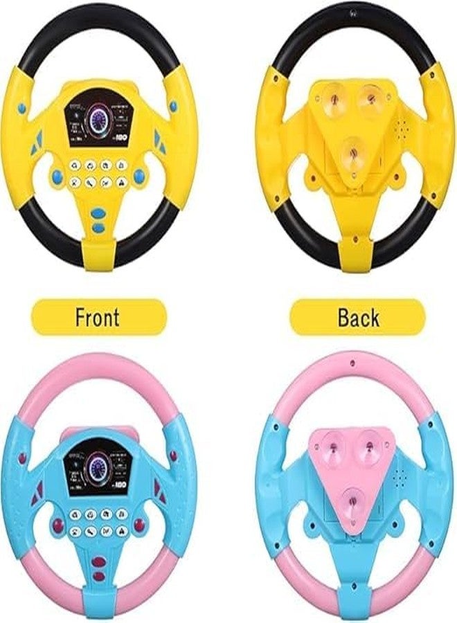 JAMBUVANTI Simulated Steering Wheel Toy Pretend Adventure Toy for KidsDriving Car Toy with Light & Sound Mode Experience The Fun of Steering Wheel Kids Car Steering Wheel - Image 5